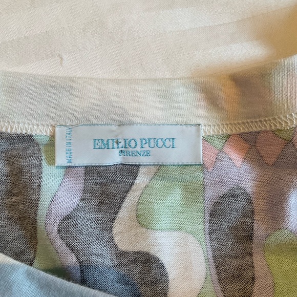 Emilio Pucci Vibrant Eccentric Pattern Tee- Large - Picture 3 of 3